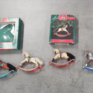 HALLMARK ROCKING HORSE ORNAMENTS 1988-1994